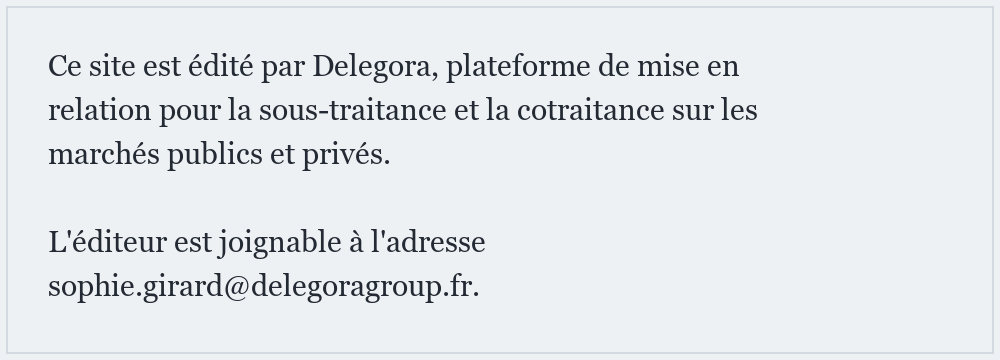 Informations légales de l'éditeur